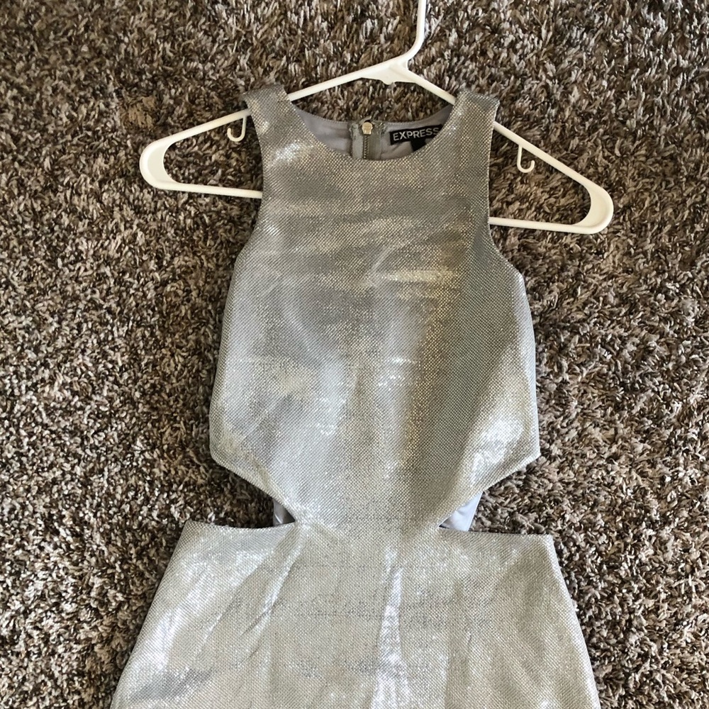 Shiny Silver Express Dress